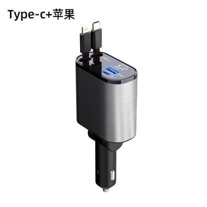 4-in-1 Retractable Charging Cable – Fast Multi-Device USB Charger for iPhone, Android, Type-C & Micro USB